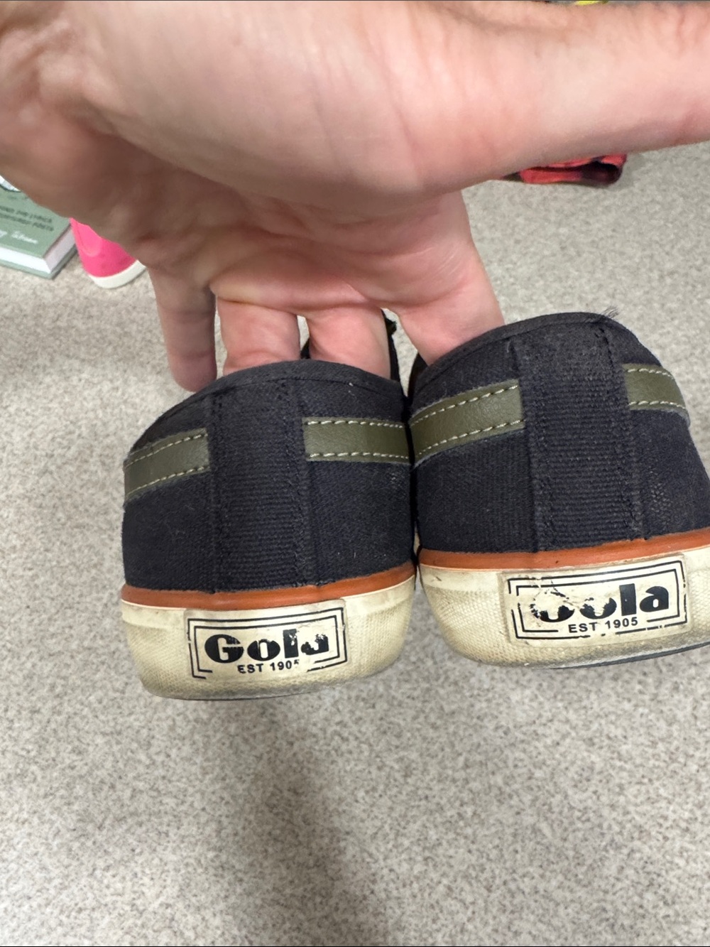 Gola Black & Green Women's Retro Sneakers with Gum Sole - Picture 3 of 6